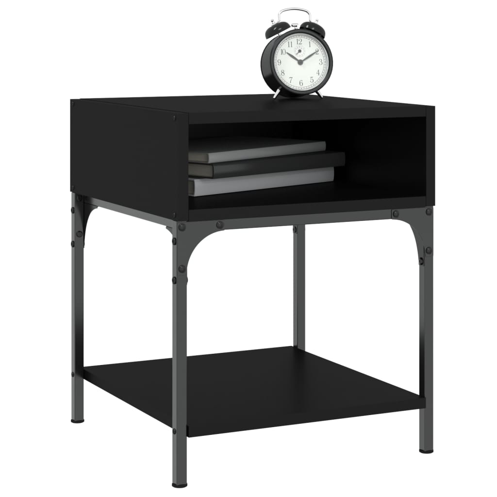 Bedside Table Black 40x41x50 cm Engineered Wood