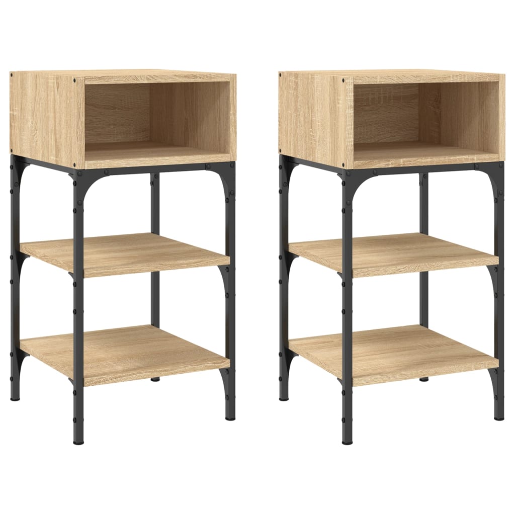 Bedside Tables 2 pcs Sonoma Oak 35x34.5x70 cm Engineered Wood