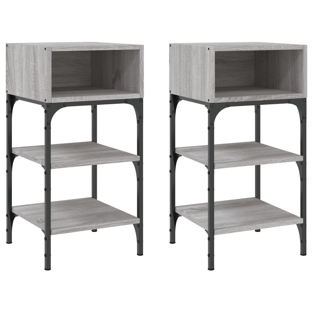 Bedside Tables 2 pcs Grey Sonoma 35x34.5x70 cm Engineered Wood