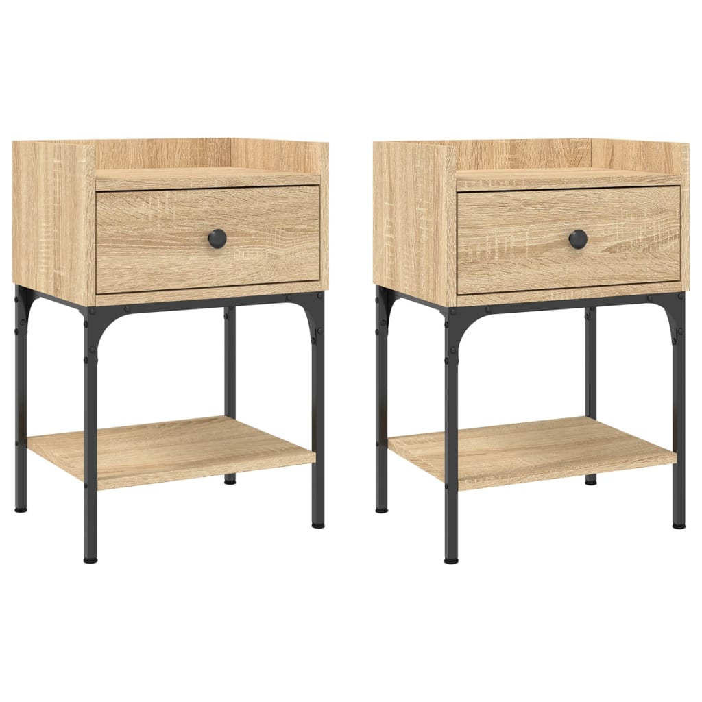 Bedside Tables 2 pcs Sonoma Oak 40.5x31x60 cm Engineered Wood