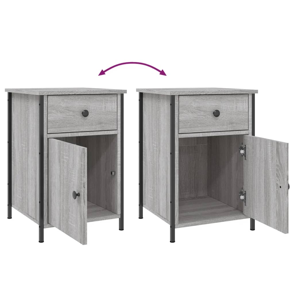 Bedside Cabinets 2 pcs Grey Sonoma 40x42x60 cm Engineered Wood