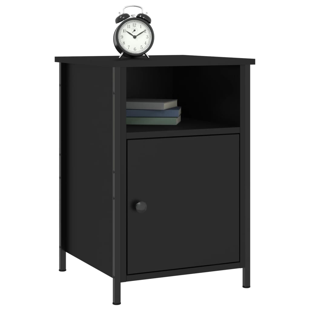 Bedside Cabinet Black 40x42x60 cm Engineered Wood