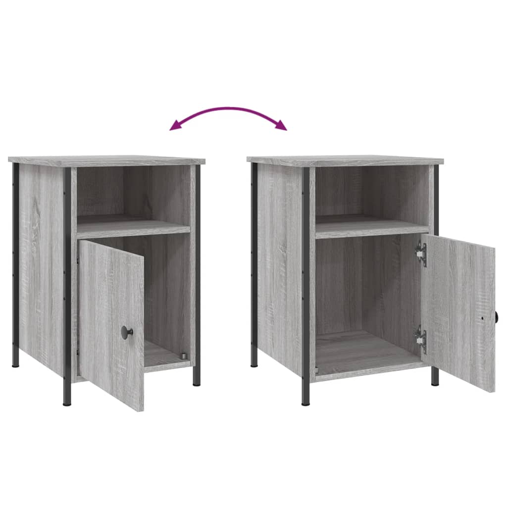 Bedside Cabinets 2 pcs Grey Sonoma 40x42x60 cm Engineered Wood