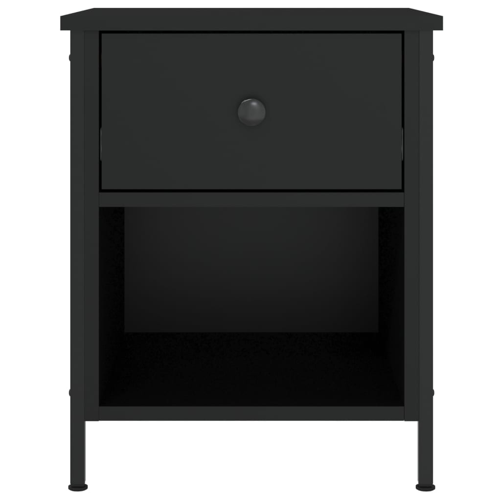 Bedside Cabinet Black 40x42x50 cm Engineered Wood