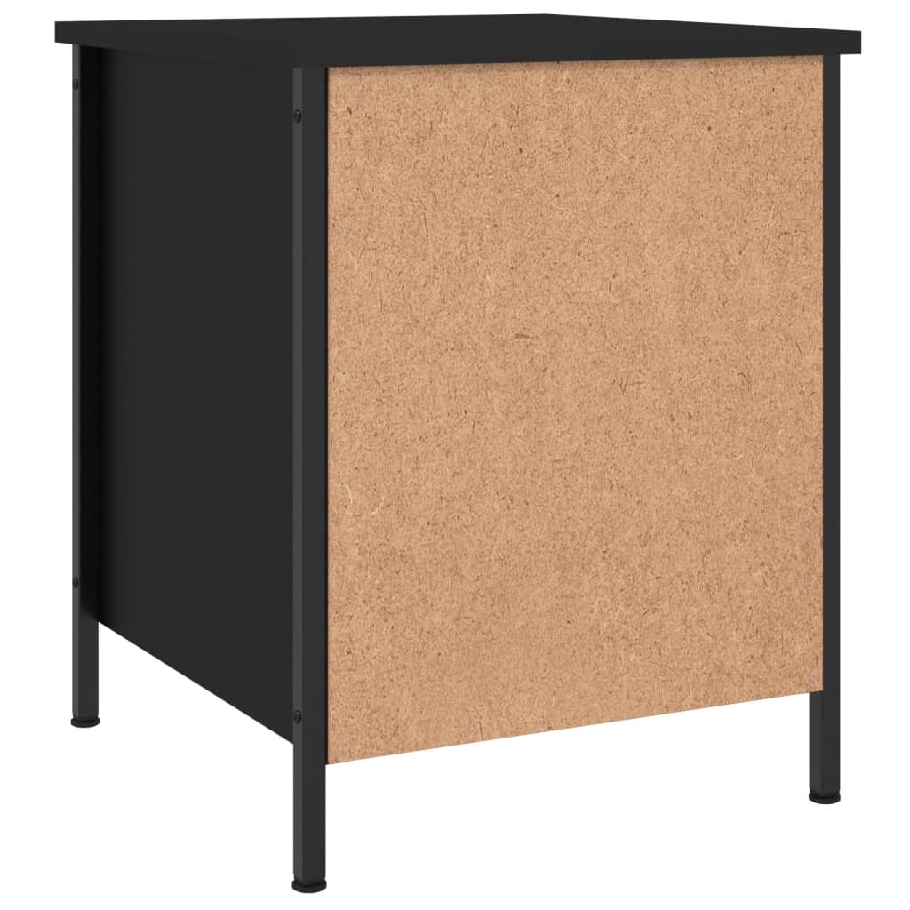 Bedside Cabinets 2 pcs Black 40x42x50 cm Engineered Wood