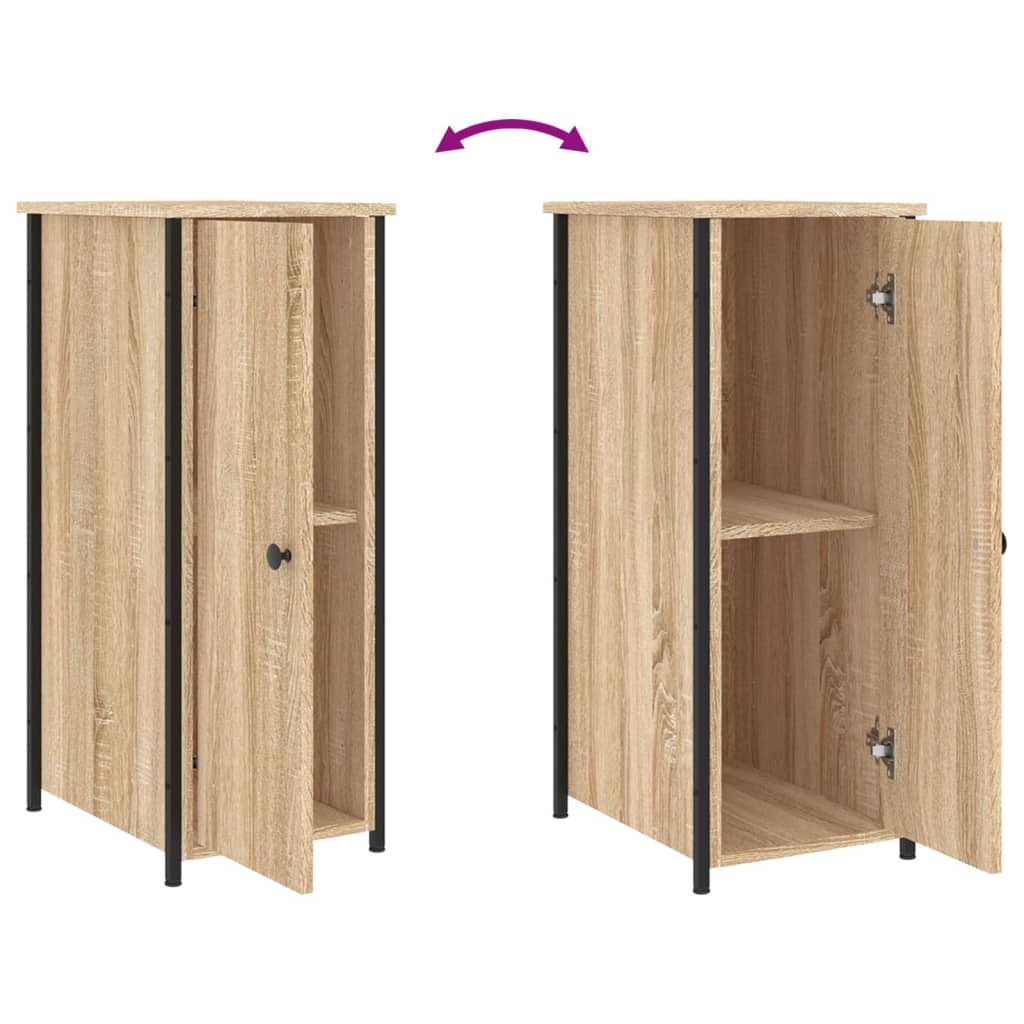 Bedside Cabinets 2 pcs Sonoma Oak 32x42x80 cm Engineered Wood