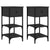 Bedside Cabinets 2 pcs Black 34x36x70 cm Engineered Wood