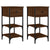 Bedside Cabinets 2 pcs Brown Oak 34x36x70 cm Engineered Wood