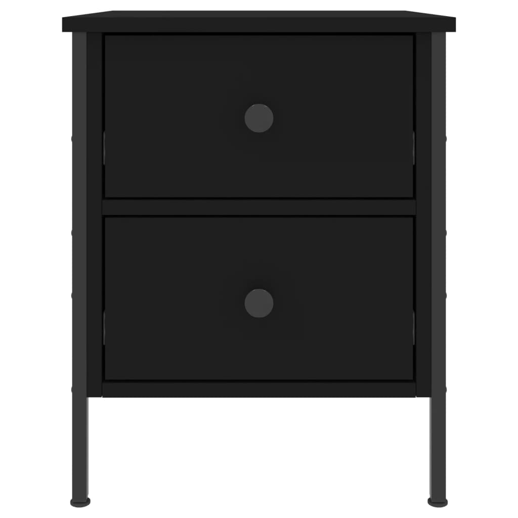 Bedside Cabinet Black 40x42x50 cm Engineered Wood