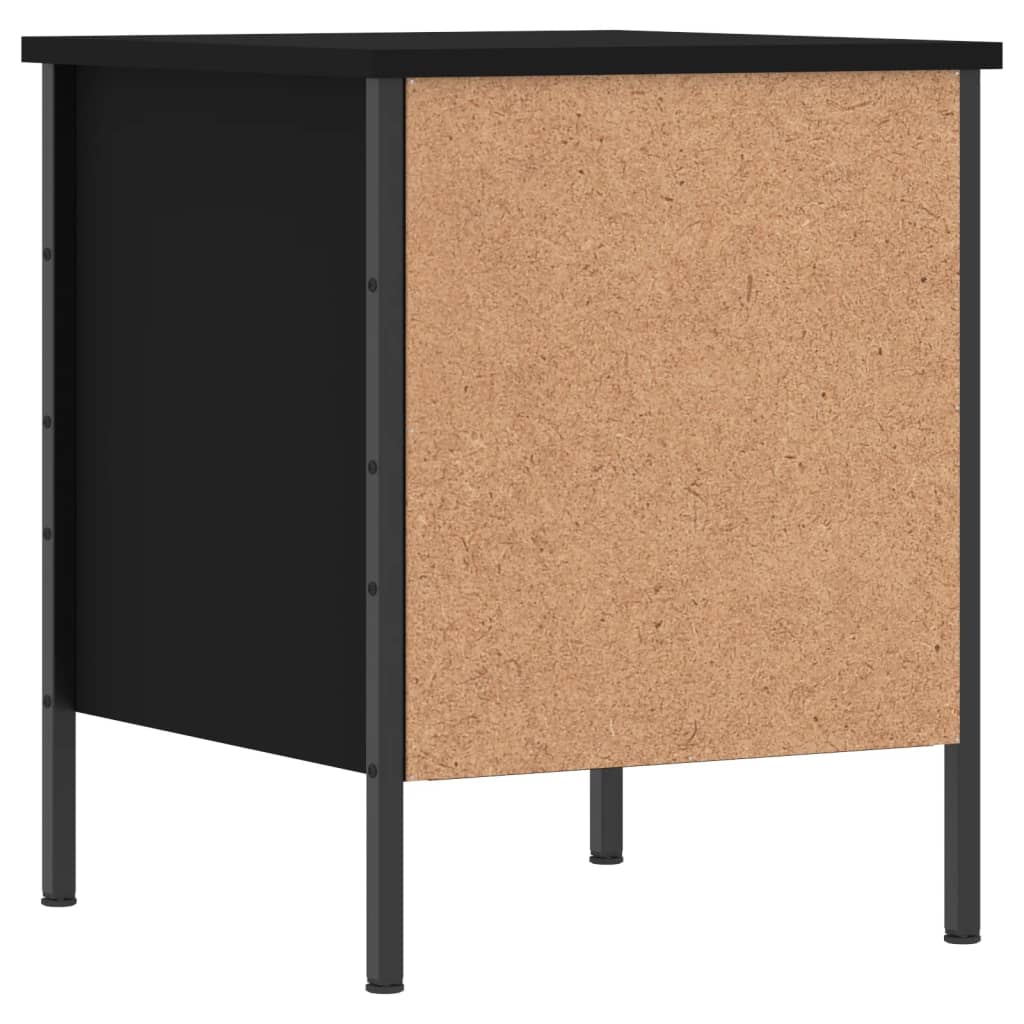 Bedside Cabinet Black 40x42x50 cm Engineered Wood