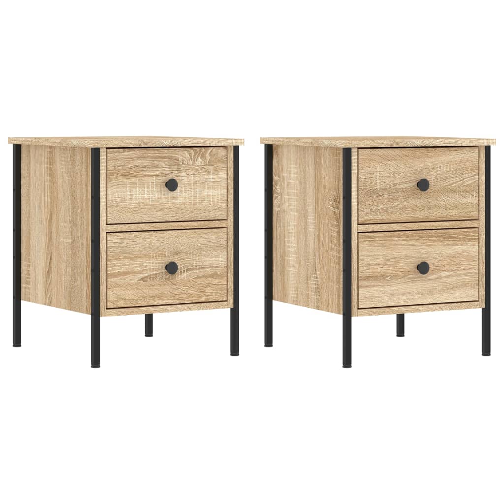 Bedside Cabinets 2 pcs Sonoma Oak 40x42x50 cm Engineered Wood