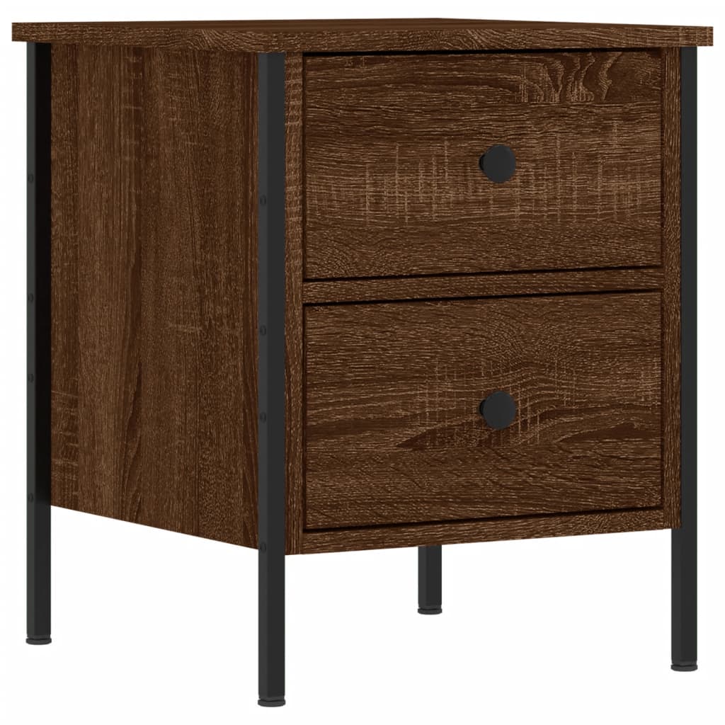 Bedside Cabinet Brown Oak 40x42x50 cm Engineered Wood