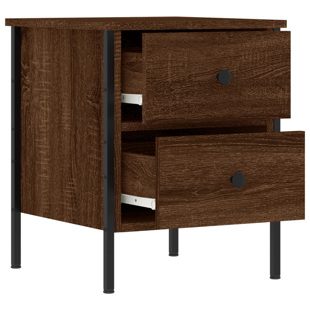 Bedside Cabinet Brown Oak 40x42x50 cm Engineered Wood