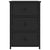 Bedside Cabinet Black 40x36x60 cm Engineered Wood