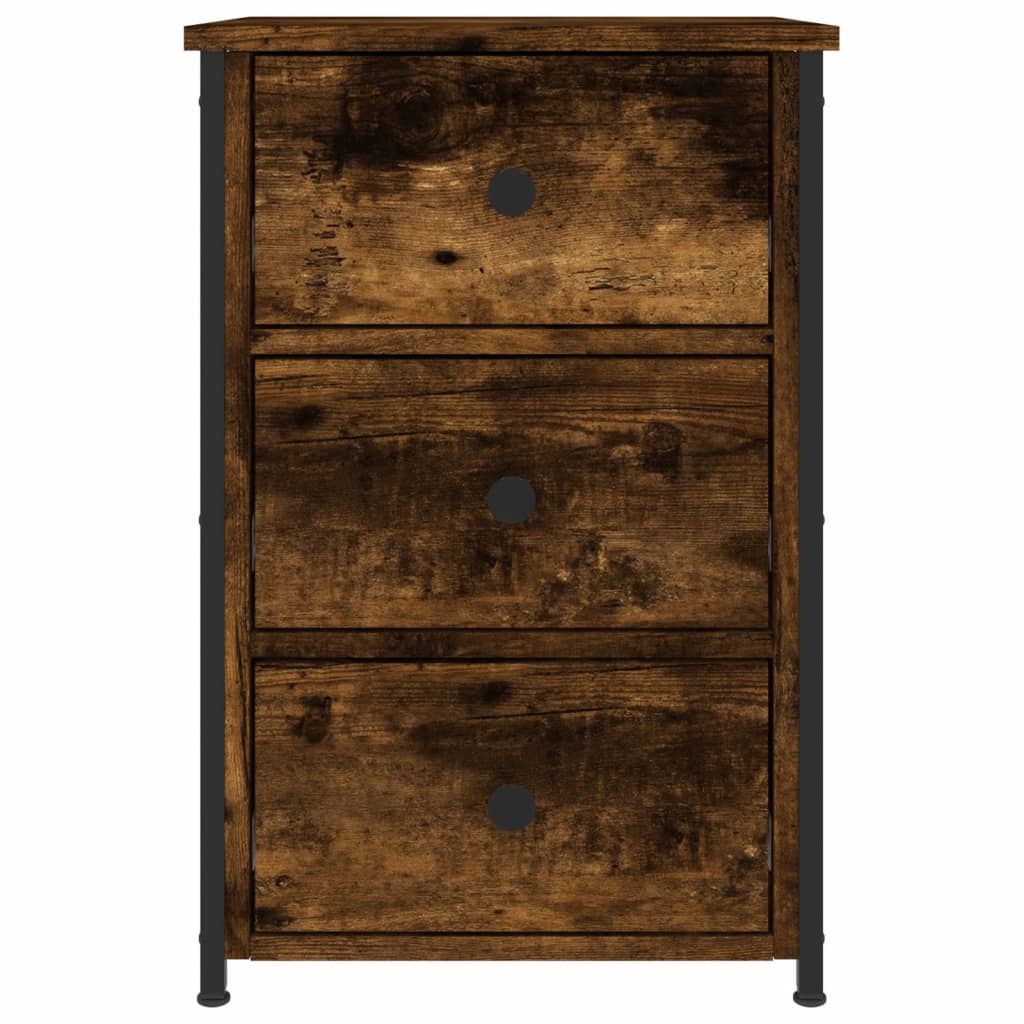 Bedside Cabinet Smoked Oak 40x36x60 cm Engineered Wood