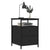 Bedside Cabinet Black 44x45x60 cm Engineered Wood