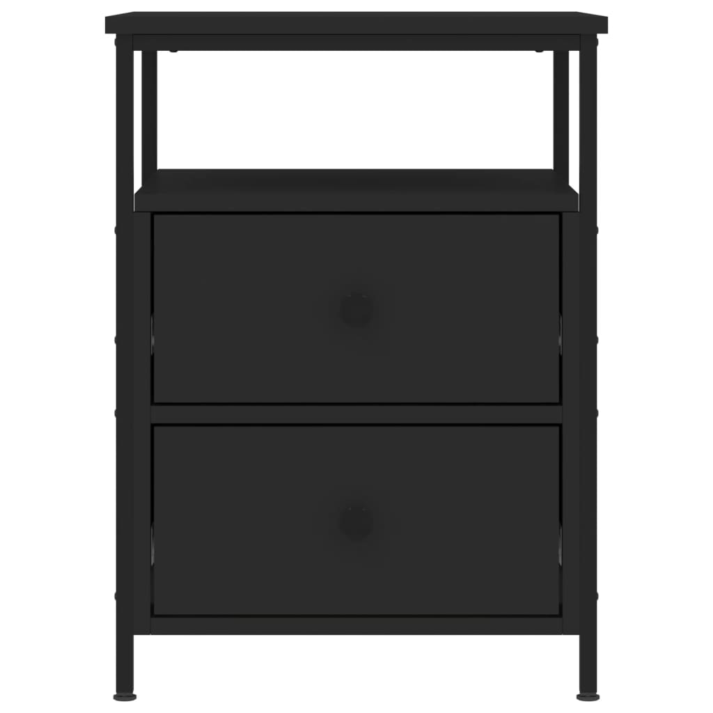 Bedside Cabinet Black 44x45x60 cm Engineered Wood