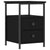 Bedside Cabinet Black 34x35.5x50 cm Engineered Wood