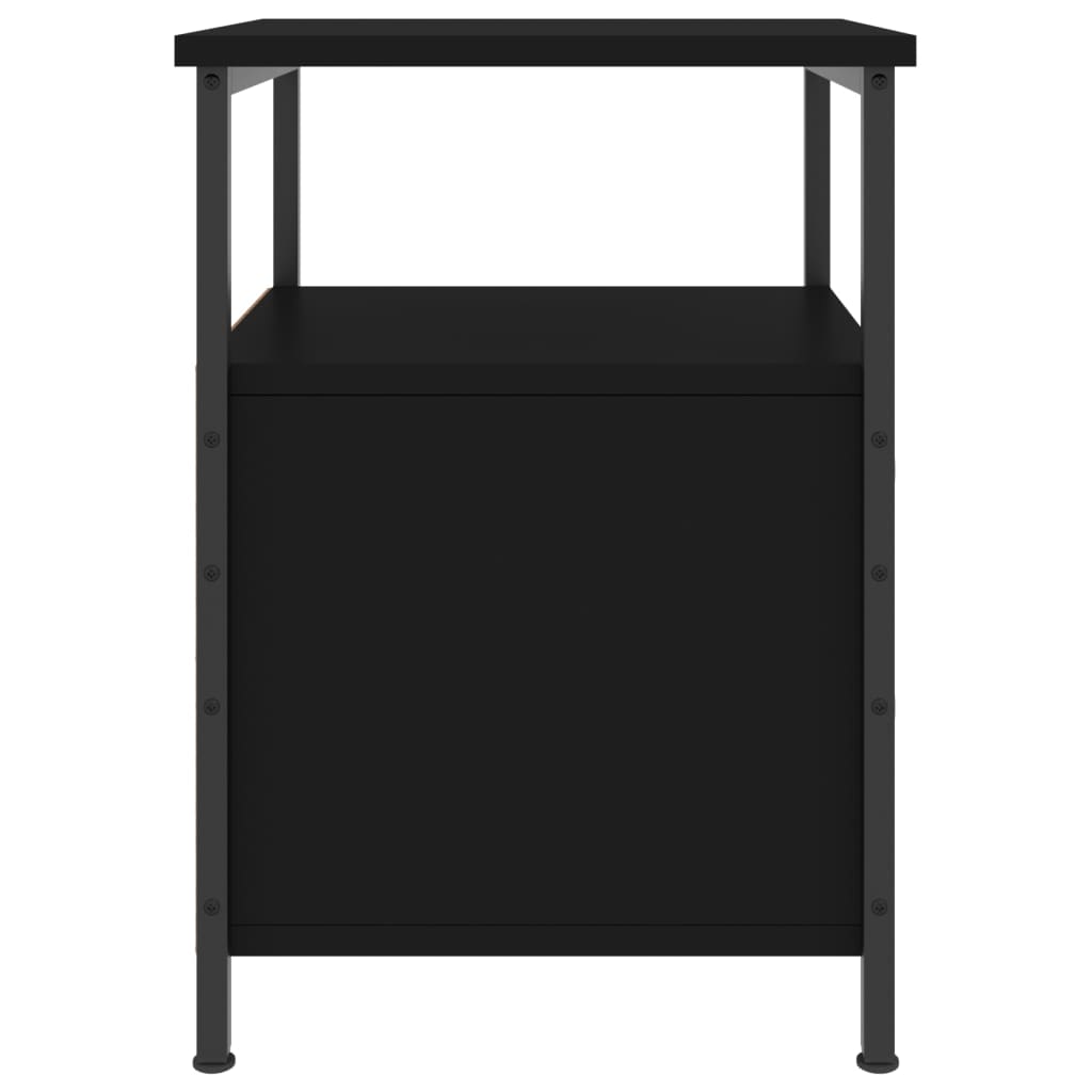 Bedside Cabinet Black 34x35.5x50 cm Engineered Wood