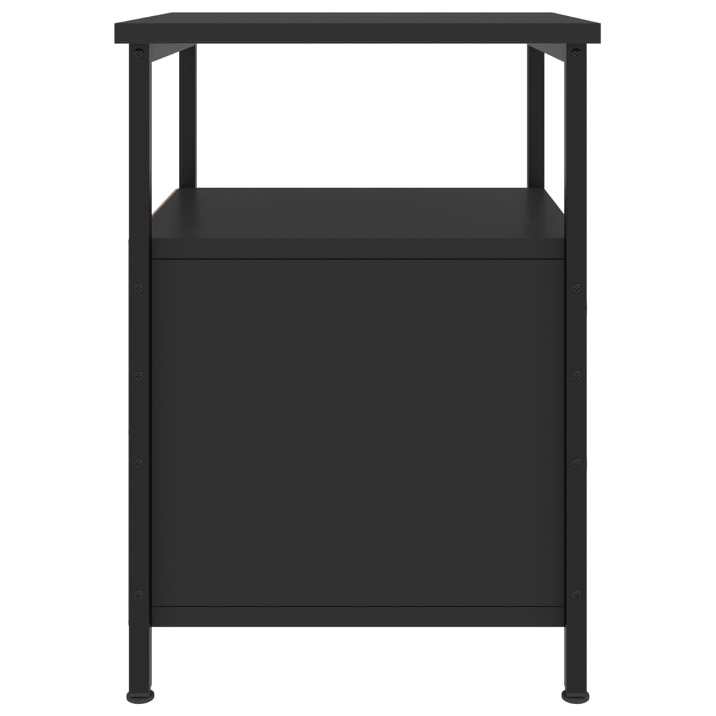 Bedside Cabinets 2 pcs Black 34x35.5x50 cm Engineered Wood