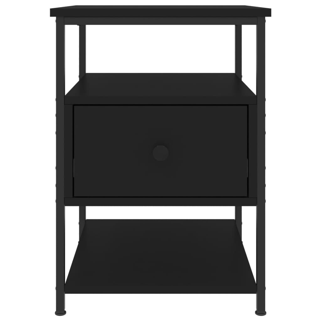 Bedside Cabinets 2 pcs Black 40x42x56 cm Engineered Wood