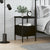 Bedside Cabinet Black 34x36x50 cm Engineered Wood