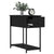 Bedside Cabinet Black 30x60x60 cm Engineered Wood