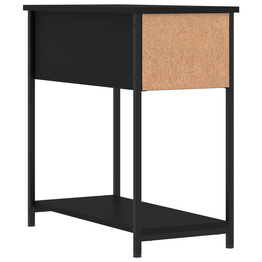 Bedside Cabinet Black 30x60x60 cm Engineered Wood