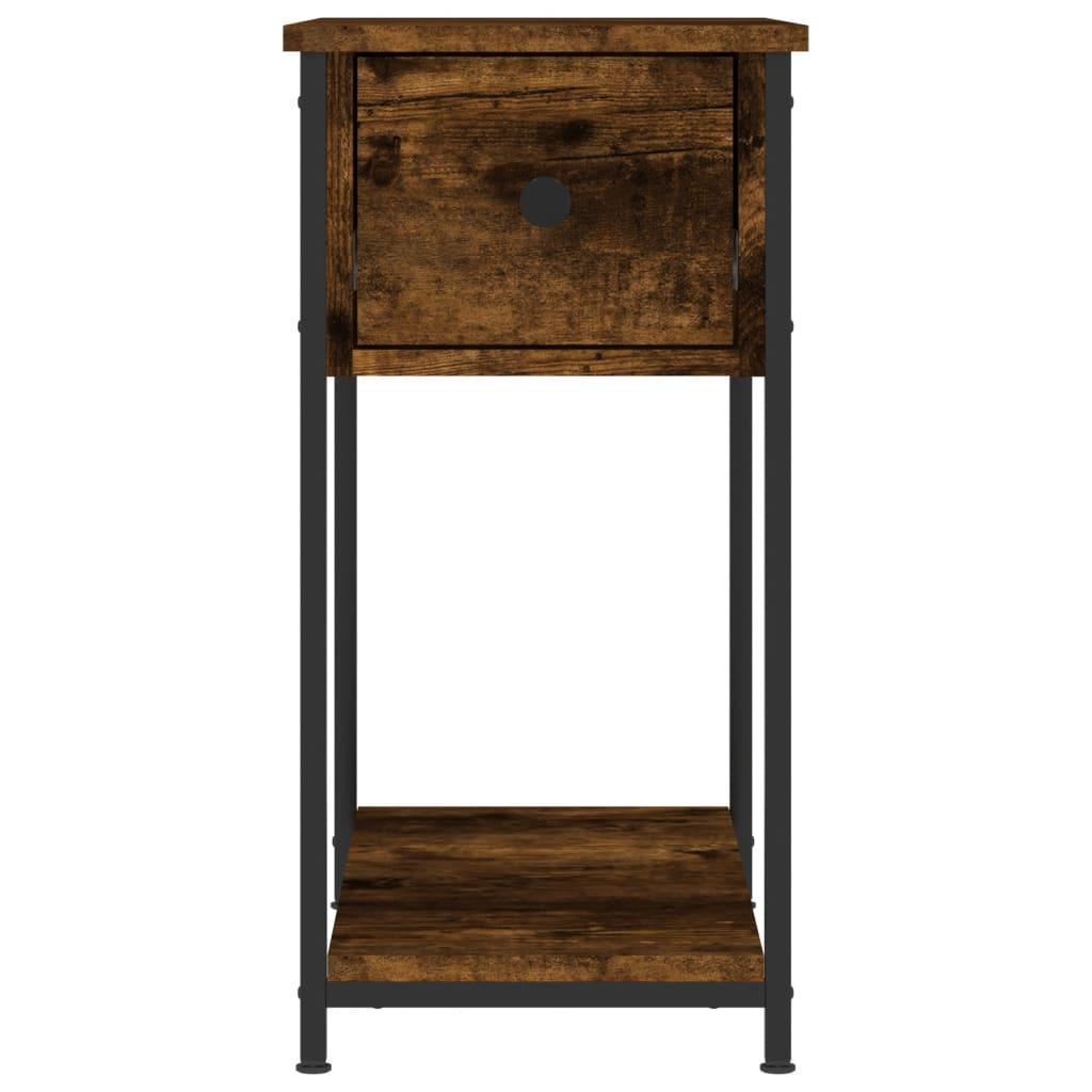 Bedside Cabinet Smoked Oak 30x60x60 cm Engineered Wood