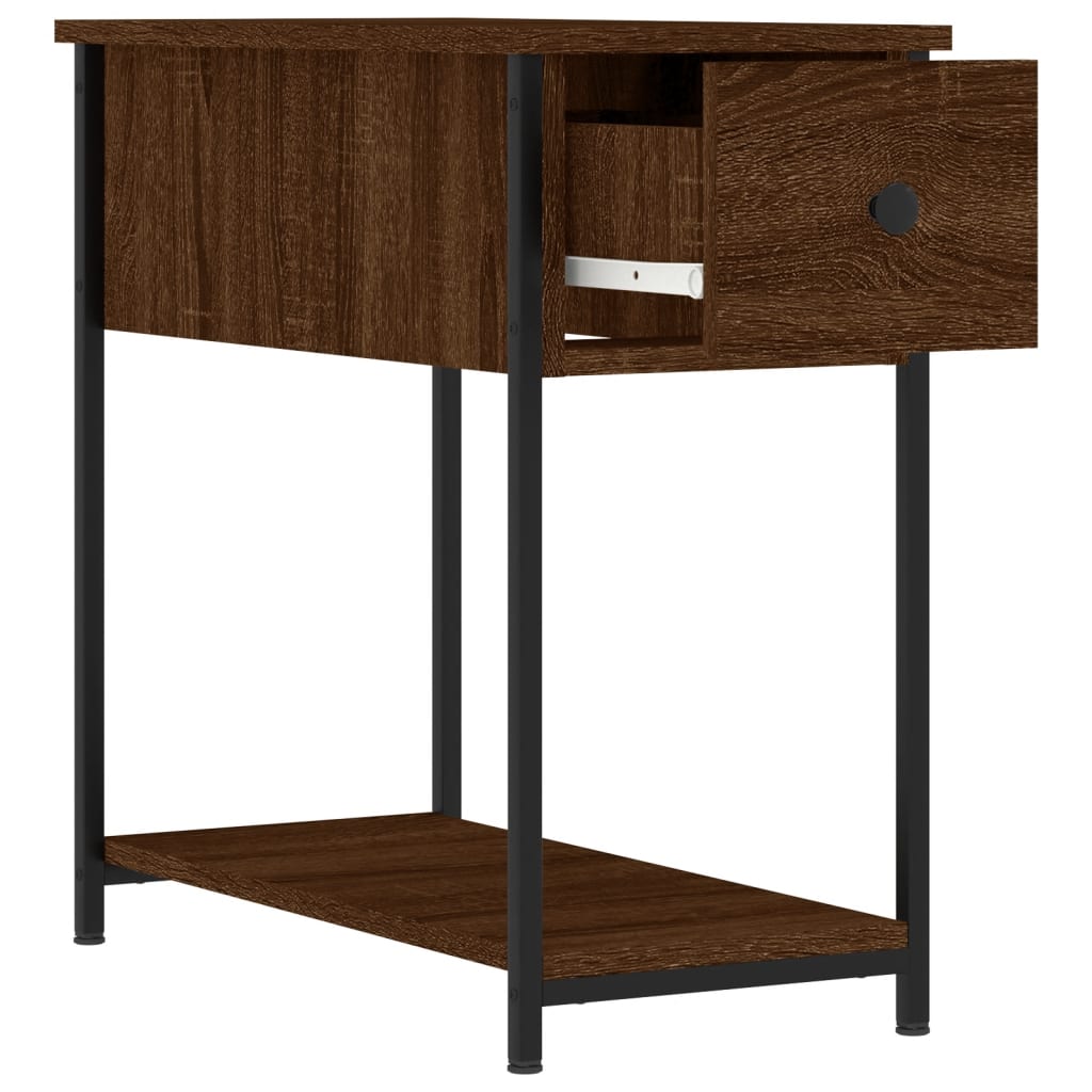 Bedside Cabinet Brown Oak 30x60x60 cm Engineered Wood