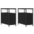 Bedside Cabinets 2 pcs Black 30x60x60 cm Engineered Wood