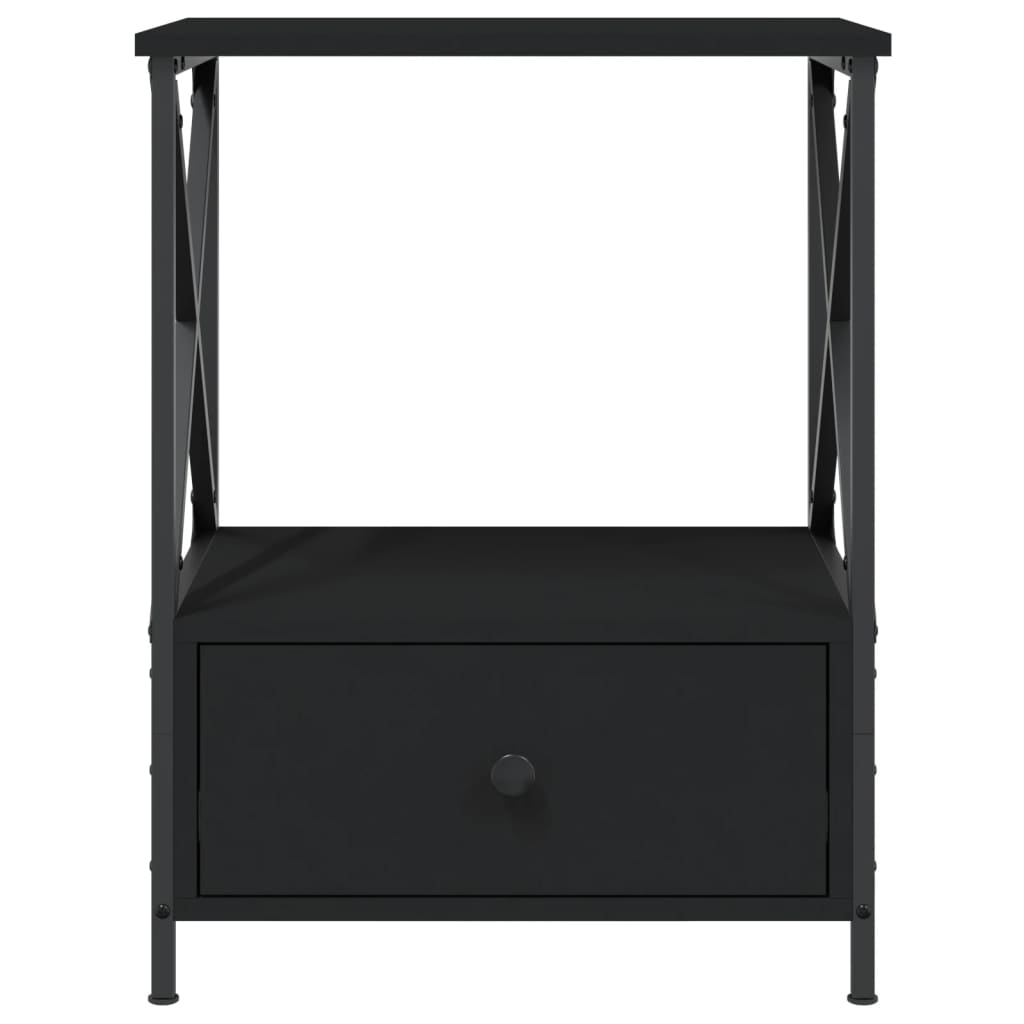 Bedside Table Black 50x41x65 cm Engineered Wood