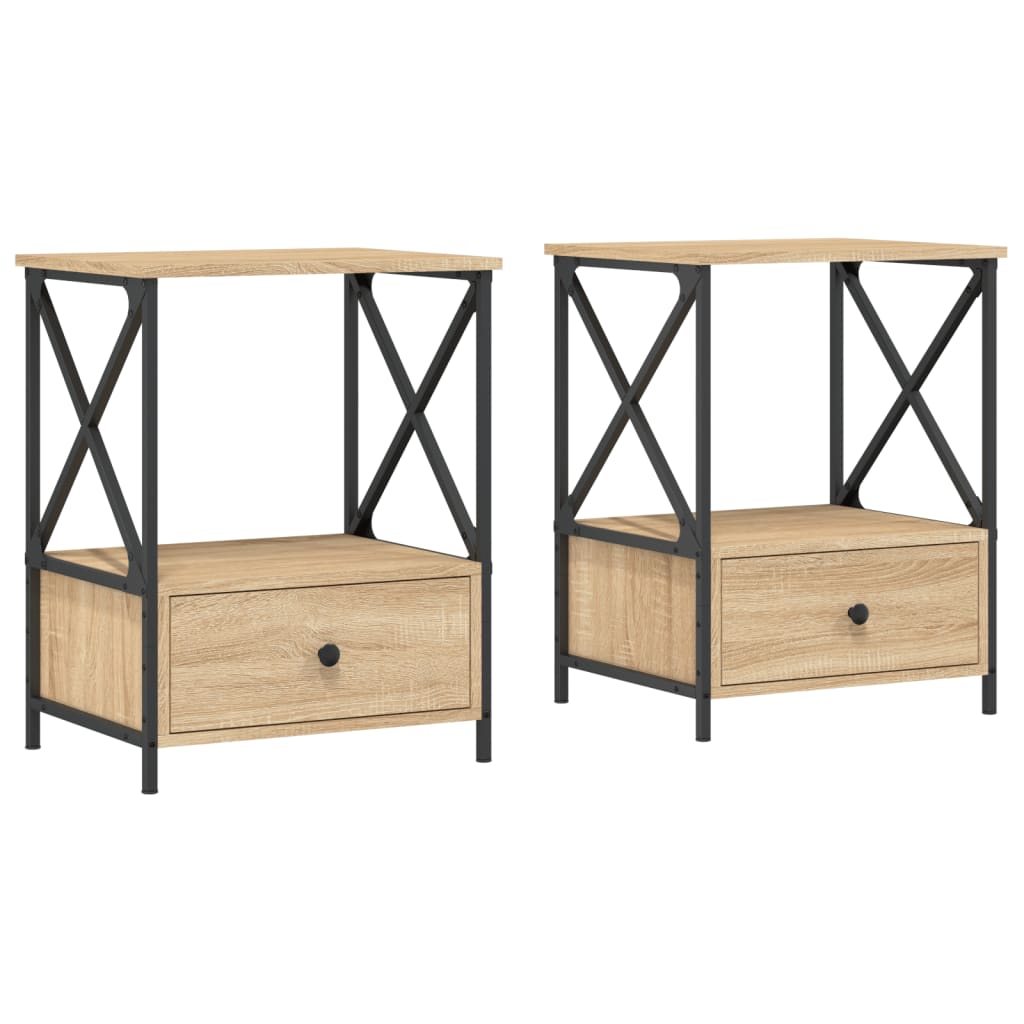 Bedside Tables 2 pcs Sonoma Oak 50x41x65 cm Engineered Wood