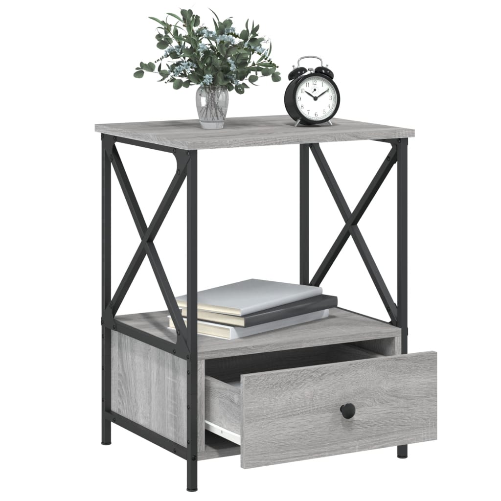 Bedside Tables 2 pcs Grey Sonoma 50x41x65 cm Engineered Wood