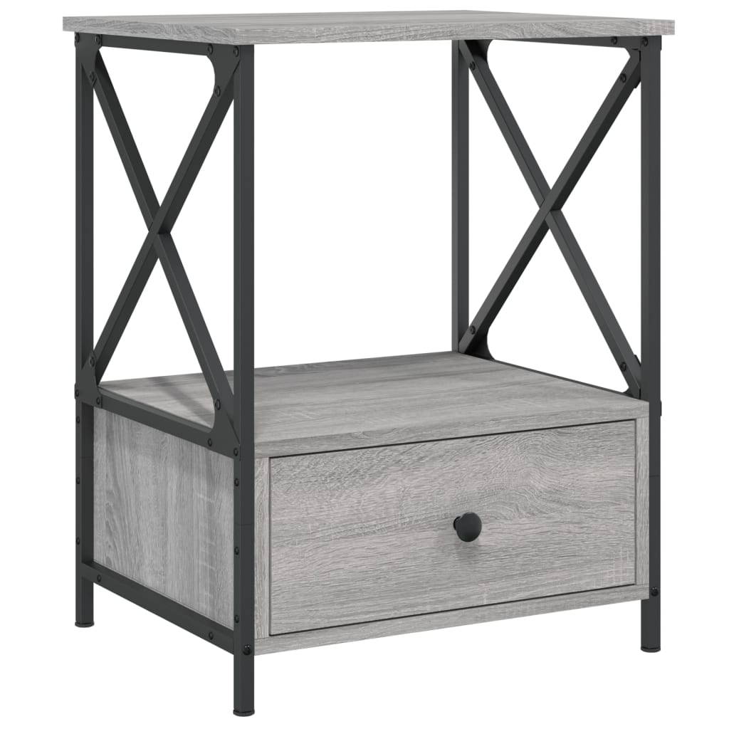 Bedside Tables 2 pcs Grey Sonoma 50x41x65 cm Engineered Wood