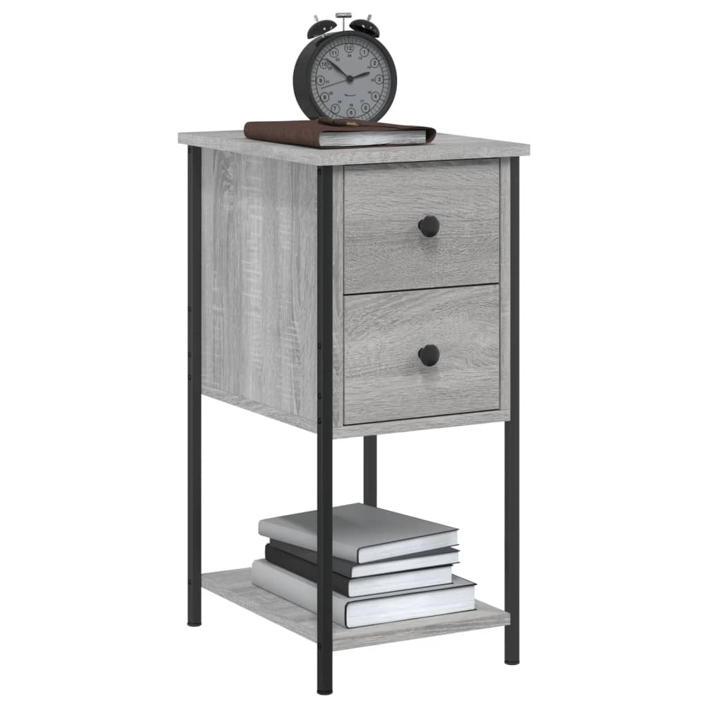 Bedside Cabinets 2 pcs Grey Sonoma 32x42x70 cm Engineered Wood