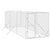 Outdoor Dog Kennel Silver 2x6x2 m Galvanised Steel