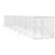 Outdoor Dog Kennel Silver 2x14x2 m Galvanised Steel