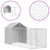 Outdoor Dog Kennel with Roof Silver 2x6x2.5 m Galvanised Steel