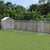 Outdoor Dog Kennel with Roof Silver 2x14x2.5 m Galvanised Steel