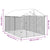 Outdoor Dog Kennel with Roof Silver 3x4.5x2.5 m Galvanised Steel