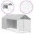 Outdoor Dog Kennel with Roof Silver 2x6x2.5 m Galvanised Steel