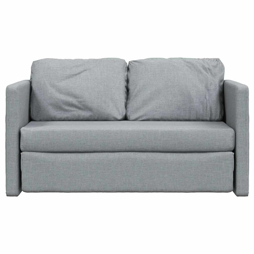 Floor Sofa Bed 2-in-1 Light Grey 112x174x55 cm Fabric