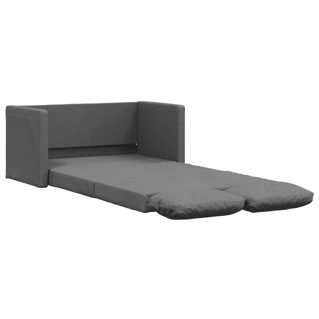 Floor Sofa Bed 2-in-1 Dark Grey 112x174x55 cm Fabric