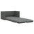 Floor Sofa Bed 2-in-1 Dark Grey 112x174x55 cm Fabric