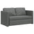 Floor Sofa Bed 2-in-1 Dark Grey 112x174x55 cm Fabric