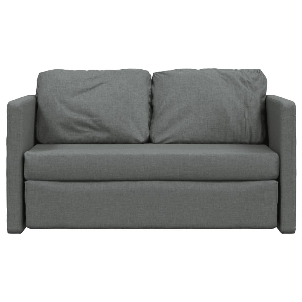 Floor Sofa Bed 2-in-1 Dark Grey 112x174x55 cm Fabric