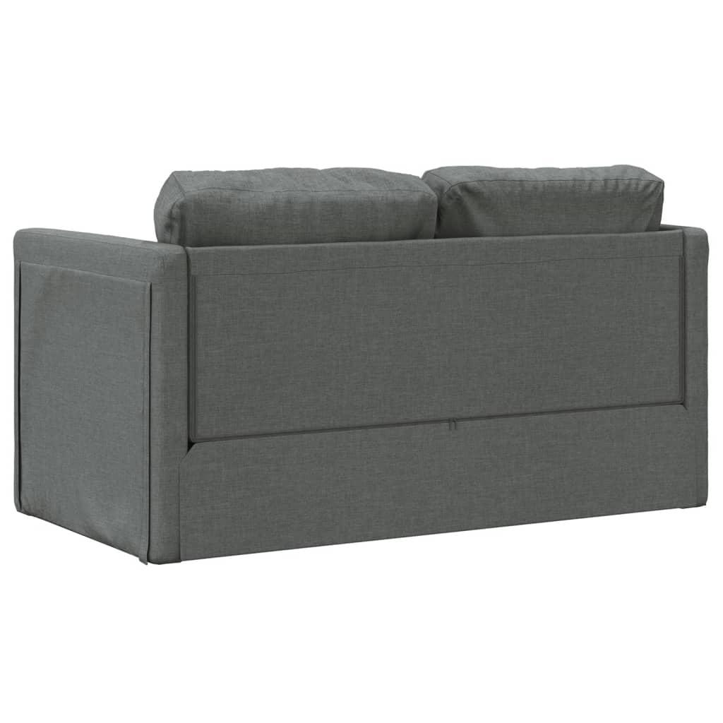 Floor Sofa Bed 2-in-1 Dark Grey 112x174x55 cm Fabric