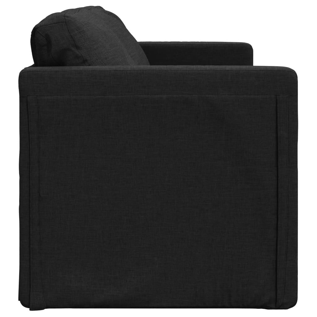 Floor Sofa Bed 2-in-1 Black 112x174x55 cm Fabric