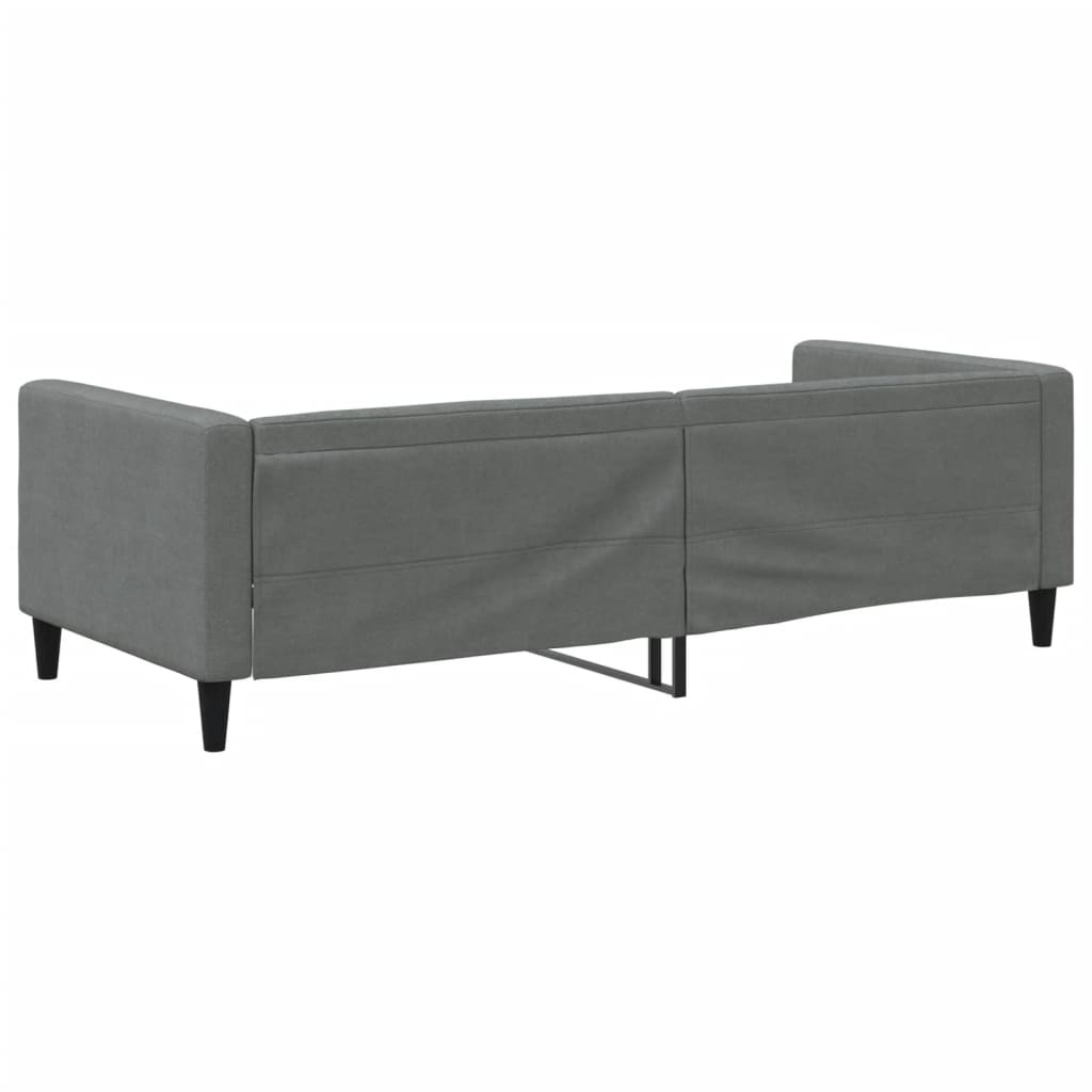 Day Bed without Mattress Dark Grey 90x190 cm Fabric